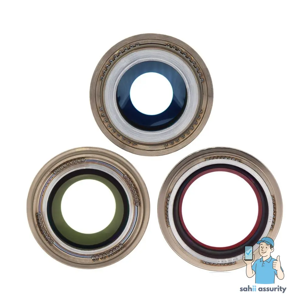 Camera Lens Glass with Frame for Apple iPhone 13 pro Gold thumbnail